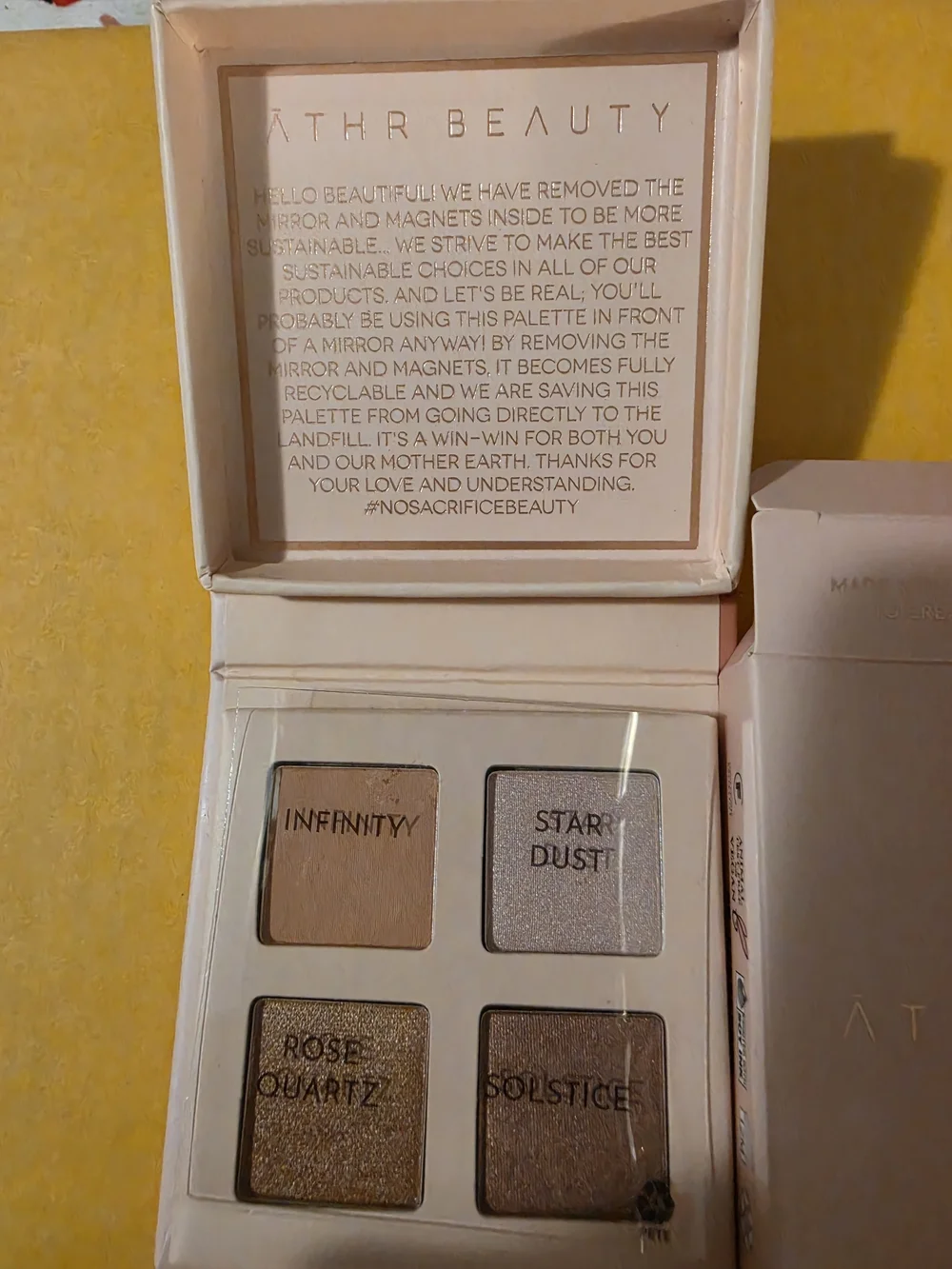 Athr Beauty Rose Quartz Eyeshadow Quad - No Mirror. Jail rehab approved Purple